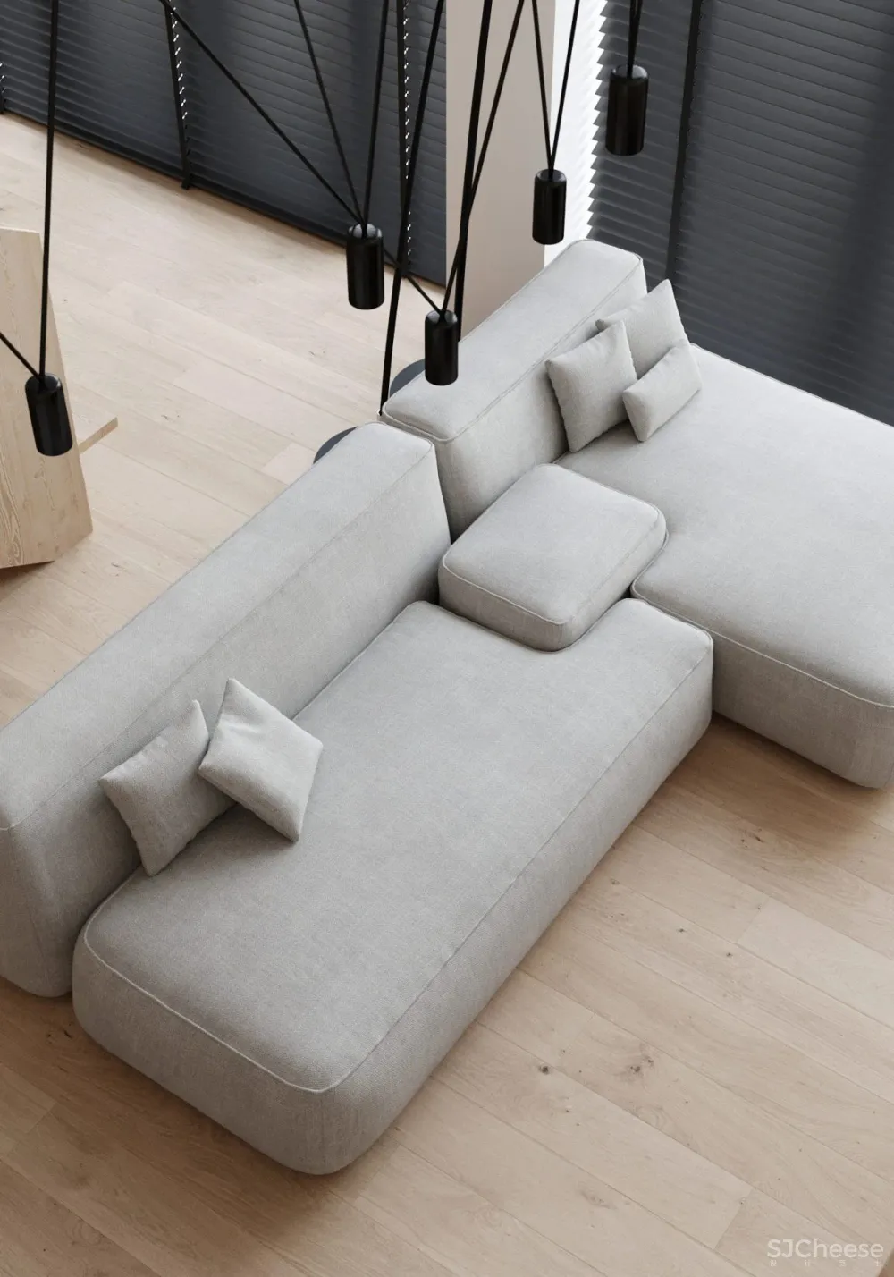 如何完善黑色，白色，木质-灰色调色板