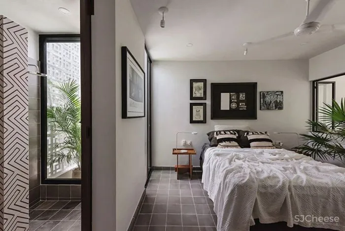 设有小型庭院和游泳池的墨西哥的时尚别墅