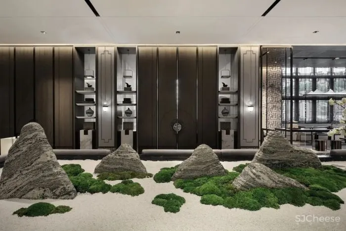 以《千里江山图》为灵感,打造生活与美学并存的空间。