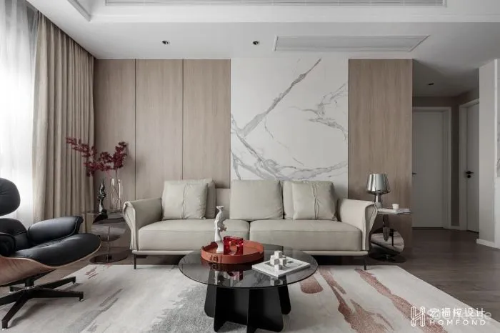 120㎡现代空间,高密度生活下的舒缓居所 宏福樘设计