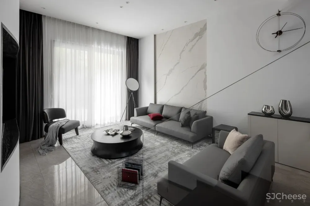 220㎡下跃五居室,现代摩登范儿 宏福樘设计