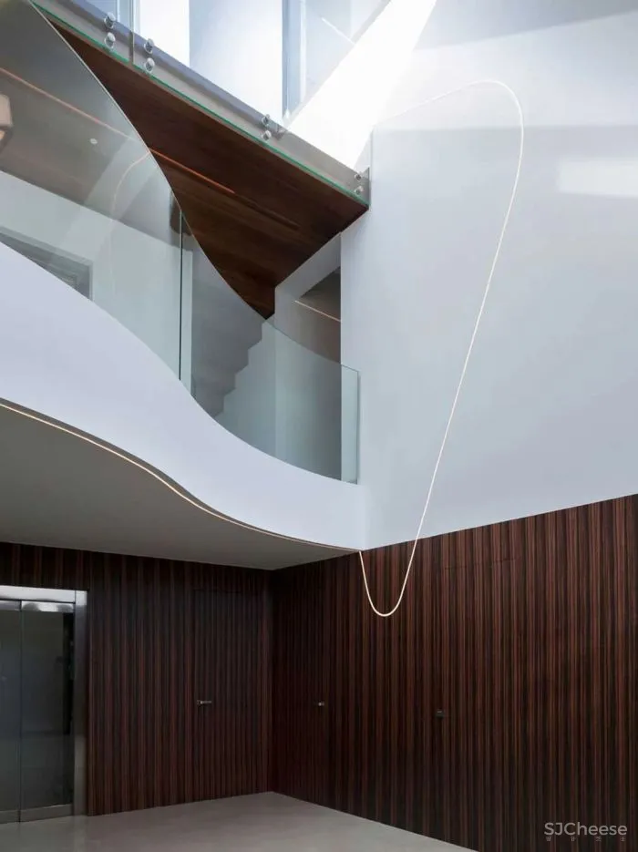 极简住宅设计，屋檐下的那抹灯带是最好的风景