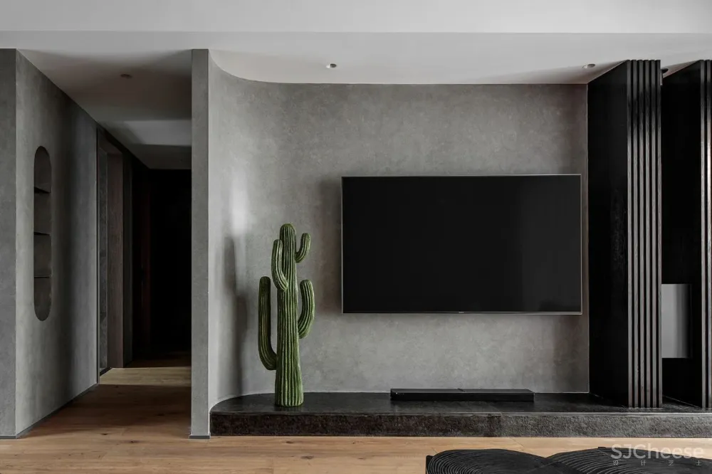 境壹设计丨 暗调咖啡,130㎡奢享一人居