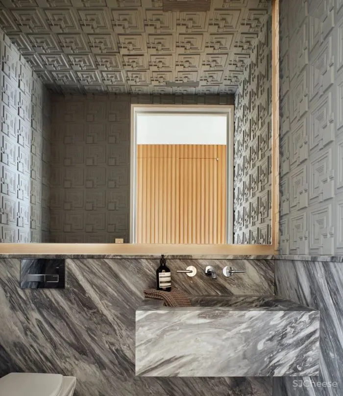 充满线条感的木饰面墙,耐看率 100%!