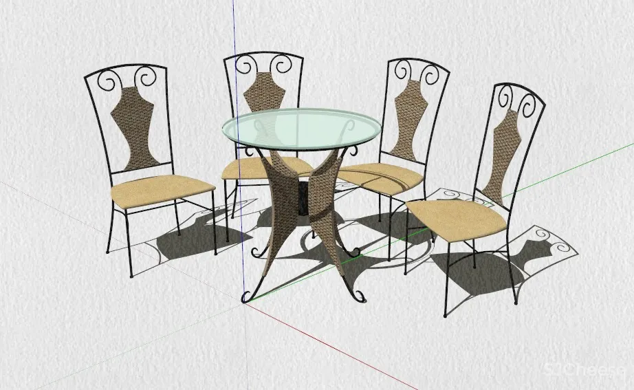 餐桌SU模型餐厅设计餐桌草图大师模型sketchup-45个-SKP格式-204M