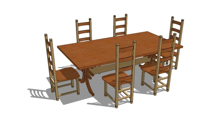 餐桌SU模型餐厅设计餐桌草图大师模型sketchup-45个-SKP格式-204M