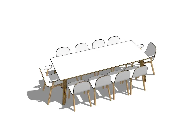 餐桌SU模型餐厅设计餐桌草图大师模型sketchup-45个-SKP格式-204M