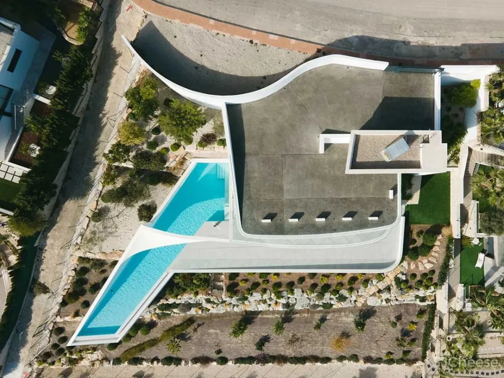 极简住宅设计，屋檐下的那抹灯带是最好的风景