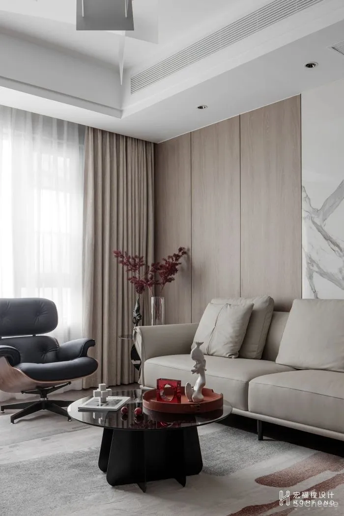 120㎡现代空间,高密度生活下的舒缓居所 宏福樘设计