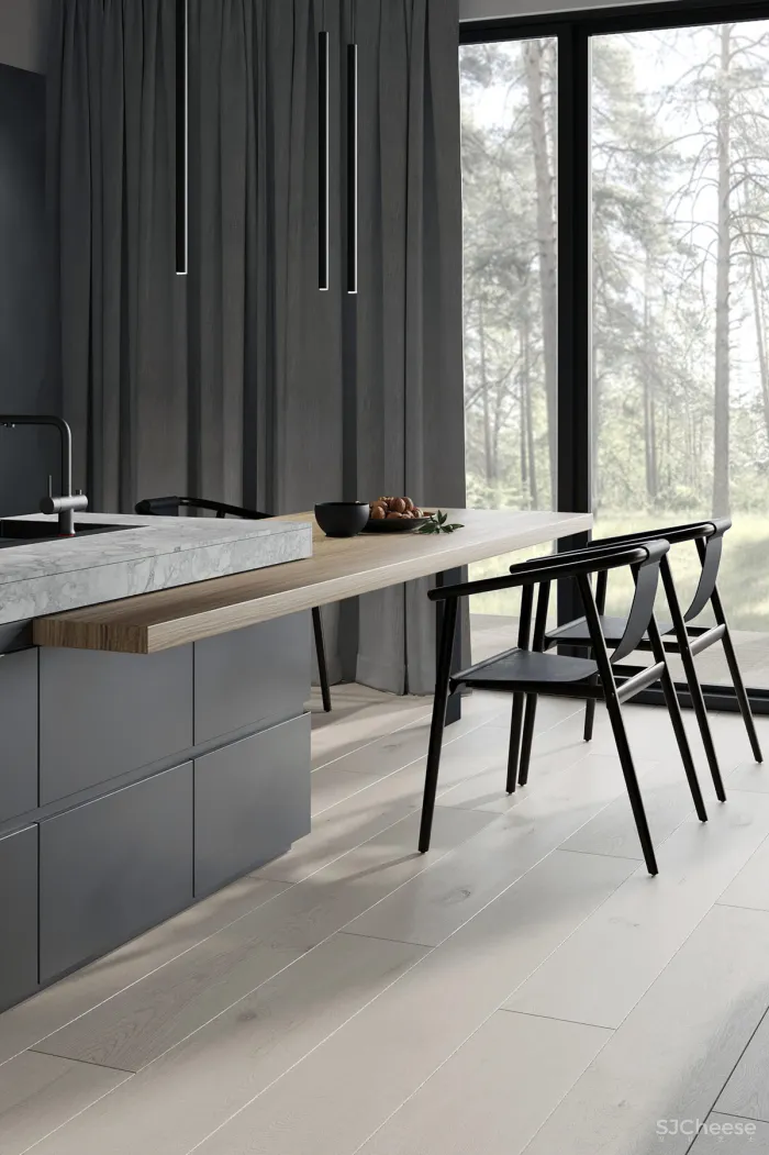 如何完善黑色，白色，木质-灰色调色板