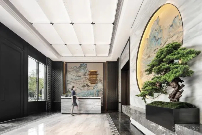 以《千里江山图》为灵感,打造生活与美学并存的空间。