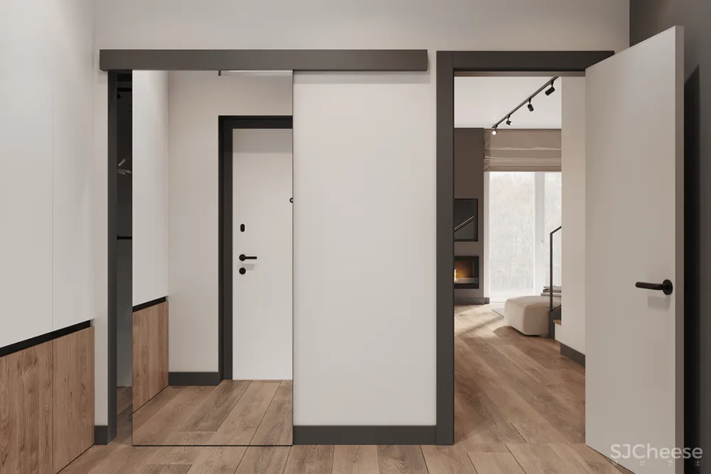 三居室复式住宅,墙这样刷清新又显格调!