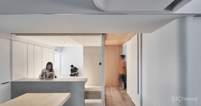 拒绝循规蹈矩,从三室改一室,这个100平米的住宅被改的十分有趣