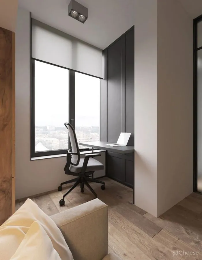 55㎡二居室,男性的雅致空间!