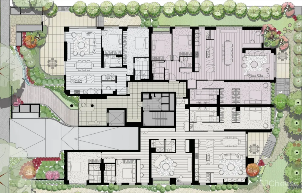 504㎡ 顶层公寓,融于景观的高级感