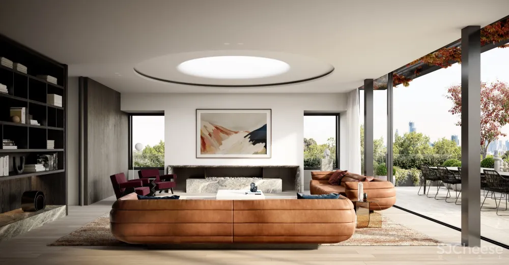 504㎡ 顶层公寓,融于景观的高级感