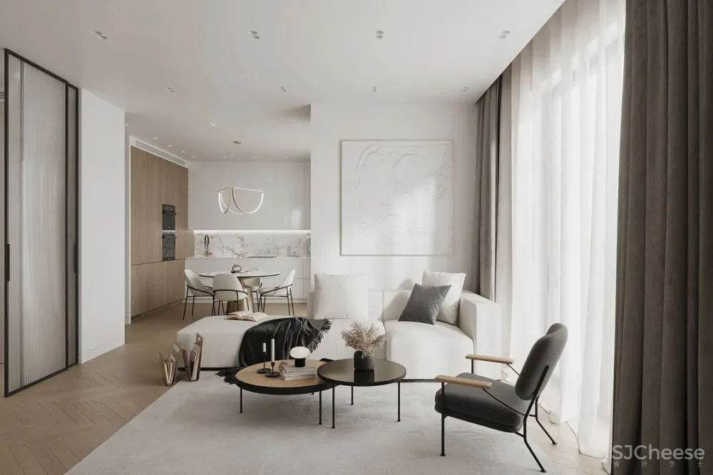 一居室的公寓,这样设计 1㎡ 都不浪费还显格调