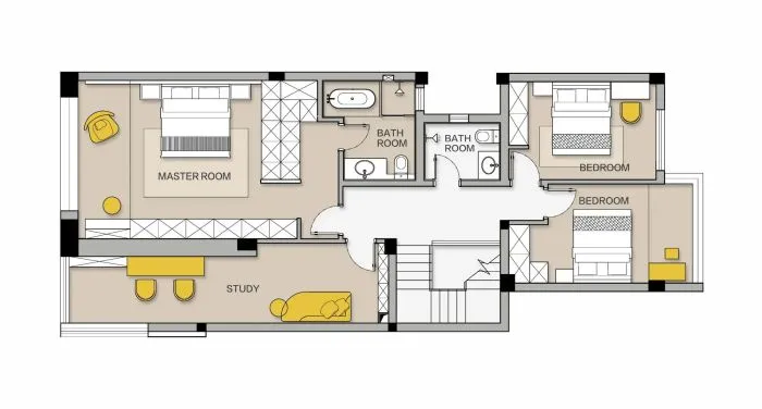 220㎡下跃五居室,现代摩登范儿 宏福樘设计
