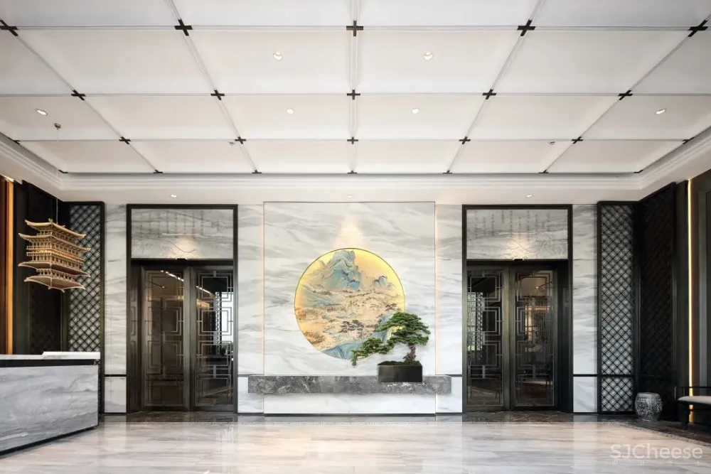 以《千里江山图》为灵感,打造生活与美学并存的空间。