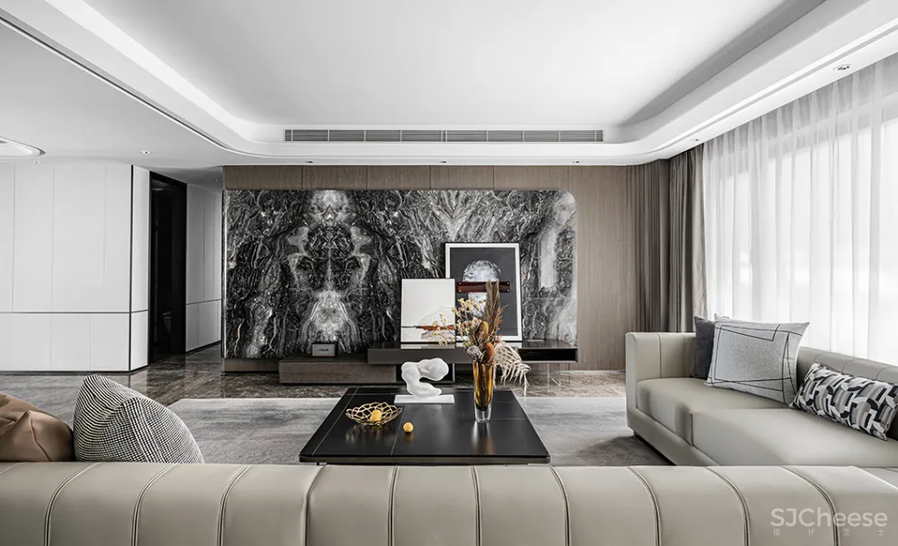 新作丨 SHD山禾设计:180㎡简约大平层,风雅气度,豪宅生活!