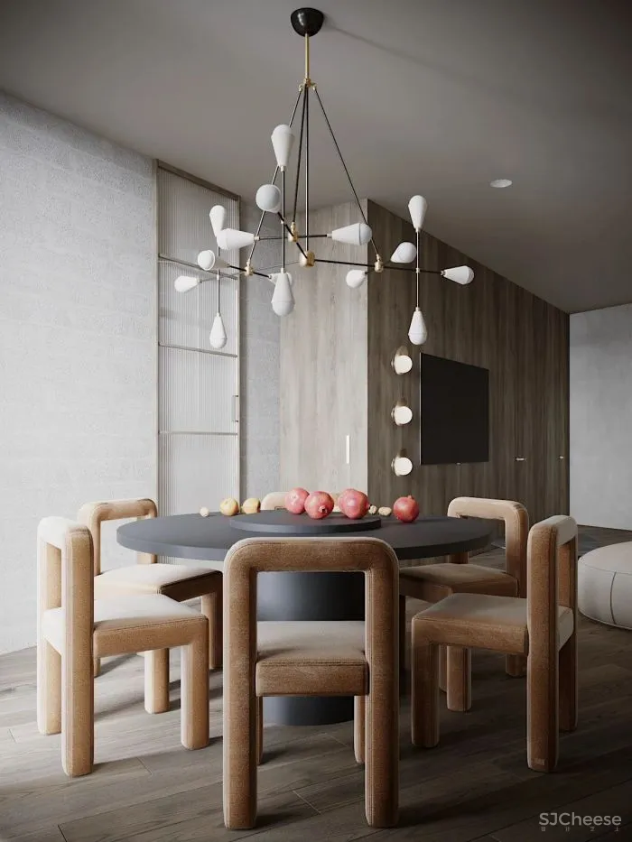 水泥漆、石膏线、大理石、玻璃,现代风格的多重演绎!