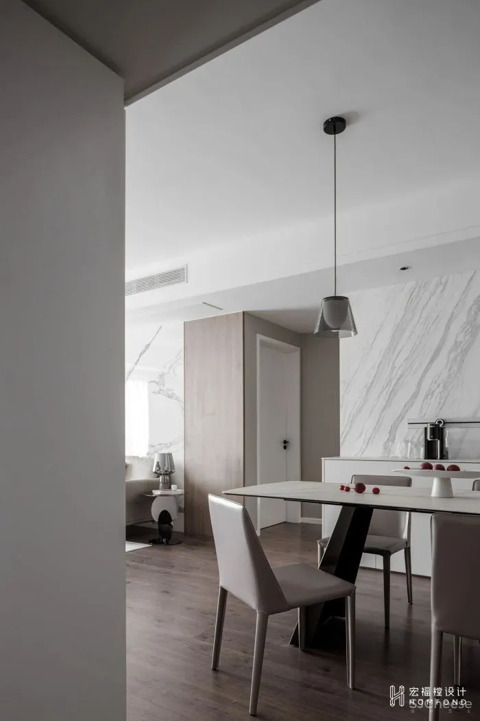 120㎡现代空间,高密度生活下的舒缓居所 宏福樘设计