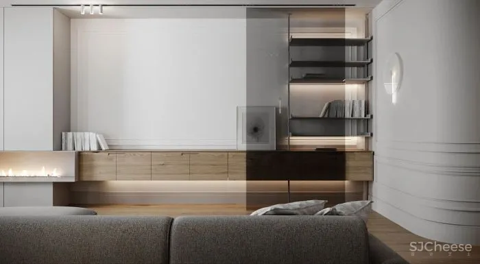 水泥漆、石膏线、大理石、玻璃,现代风格的多重演绎!