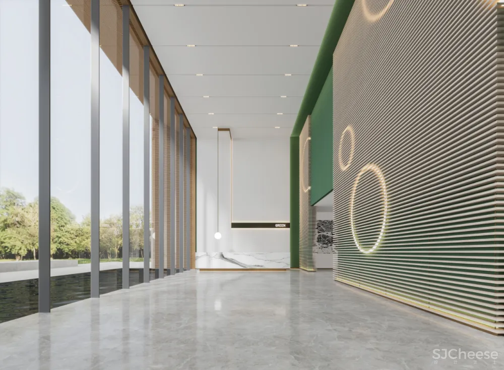 EH DESIGN 空间 金地·奥园格林云尚售楼处：自然的生长