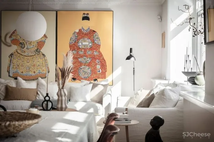 北欧混搭中国风,瑞典87㎡闺蜜同租公寓!