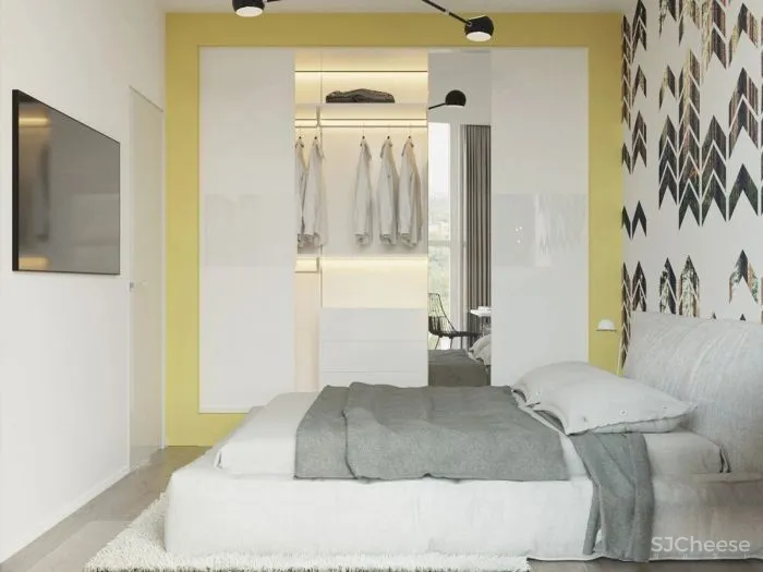 Confident Black, White - Yellow Interiors