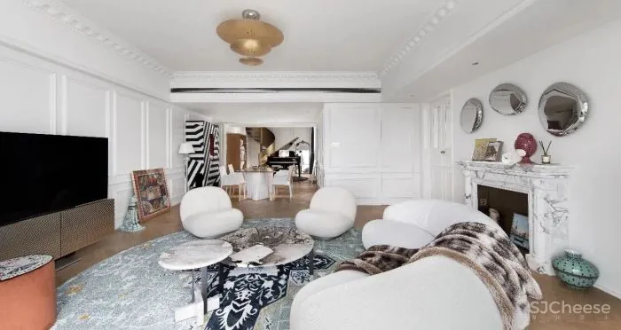 生活中强迫症“患者”，柔软又精致的法式148m²复式，超惹人爱