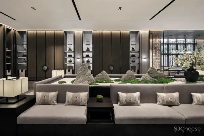 以《千里江山图》为灵感,打造生活与美学并存的空间。