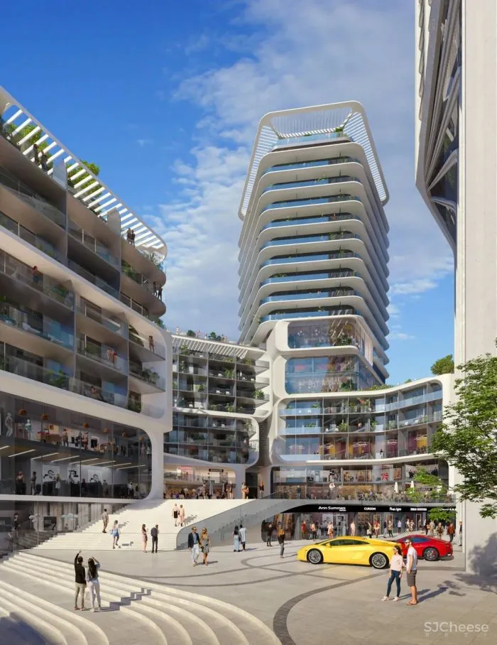 扎哈事务所新作，扭曲的外立面分隔公寓和酒店，独树一帜的「分层」设计！