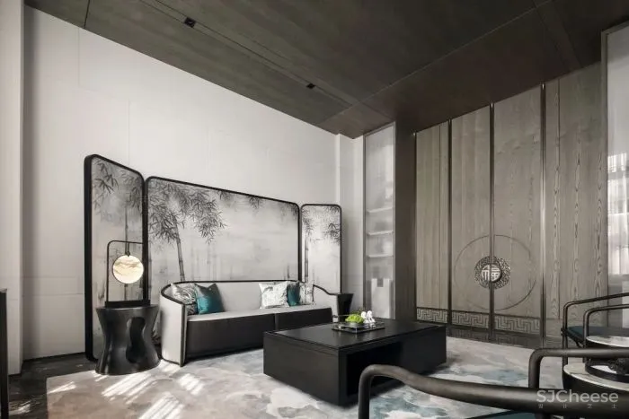 以《千里江山图》为灵感,打造生活与美学并存的空间。