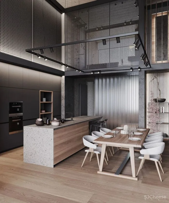 日式与工业风的融合,挪威山坡豪华住宅