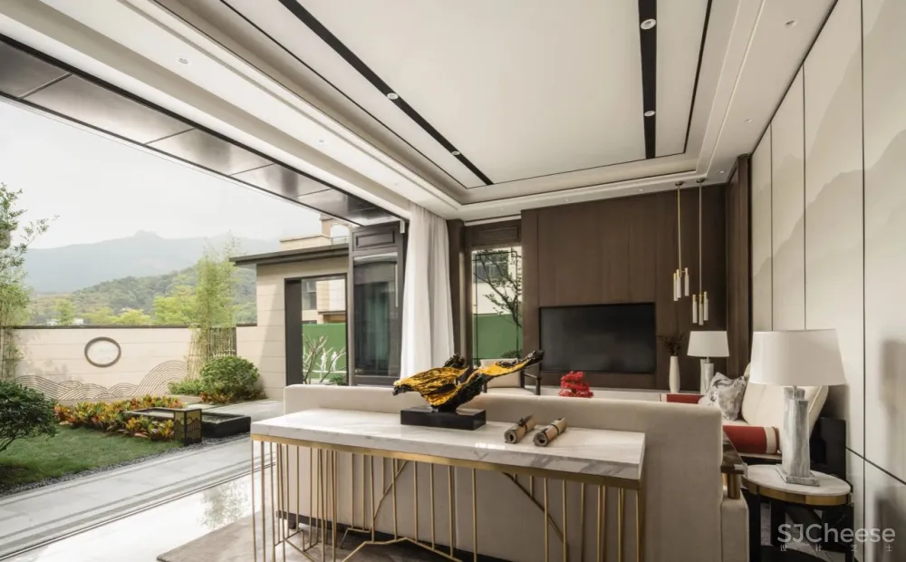 新作|前海人寿×LB凌奔设计:惠州合院,210㎡简约复式山居美墅