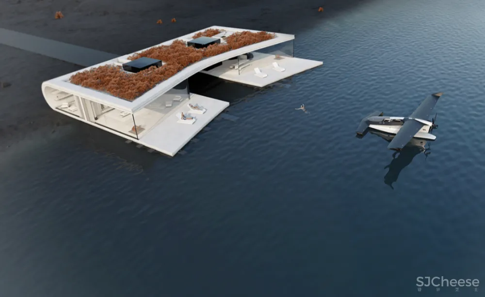 极星新出概念设计,海上别墅配飞机,未来隐世豪宅的样子