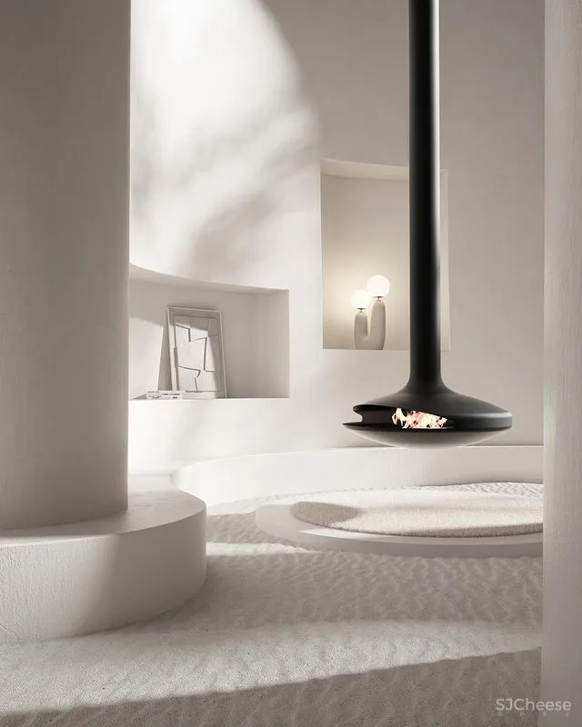 95后小哥做的效果图,同色系更适合极简风