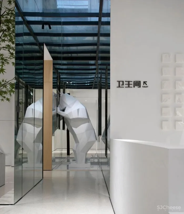 凯佳.江南里售楼中心当代简雅的艺术通感,寓意着未来城居的风向标