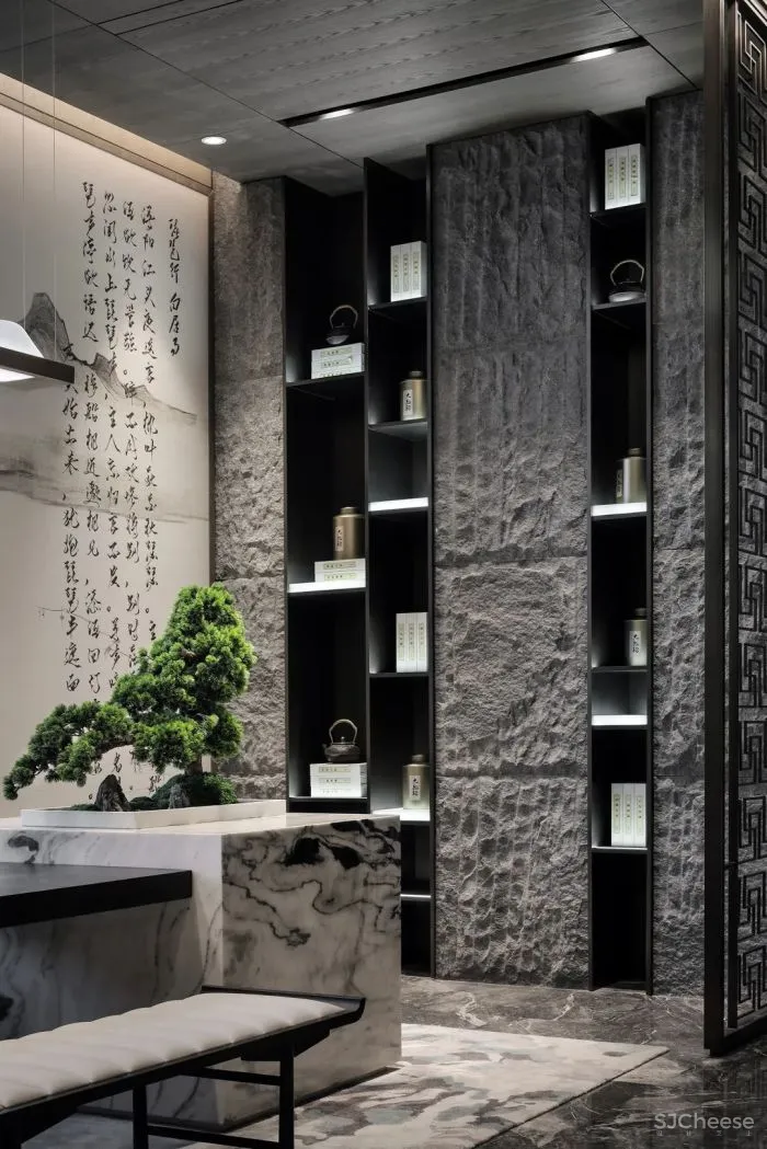 以《千里江山图》为灵感,打造生活与美学并存的空间。