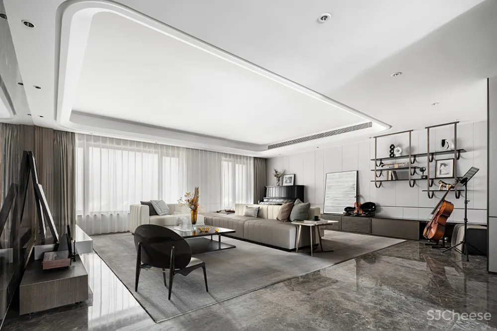 新作丨 SHD山禾设计:180㎡简约大平层,风雅气度,豪宅生活!