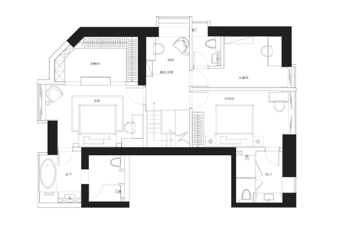160㎡现代，深色端庄空间，简约舒适家具，营造出成熟稳重气质