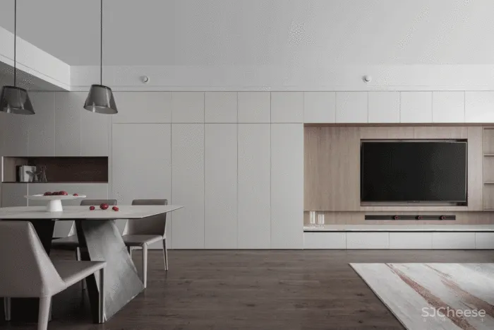 120㎡现代空间,高密度生活下的舒缓居所 宏福樘设计