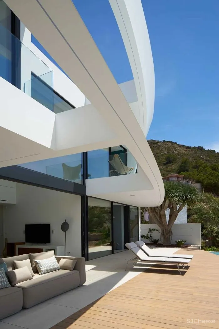 极简住宅设计，屋檐下的那抹灯带是最好的风景