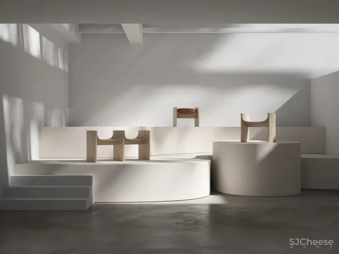 95后小哥做的效果图,同色系更适合极简风