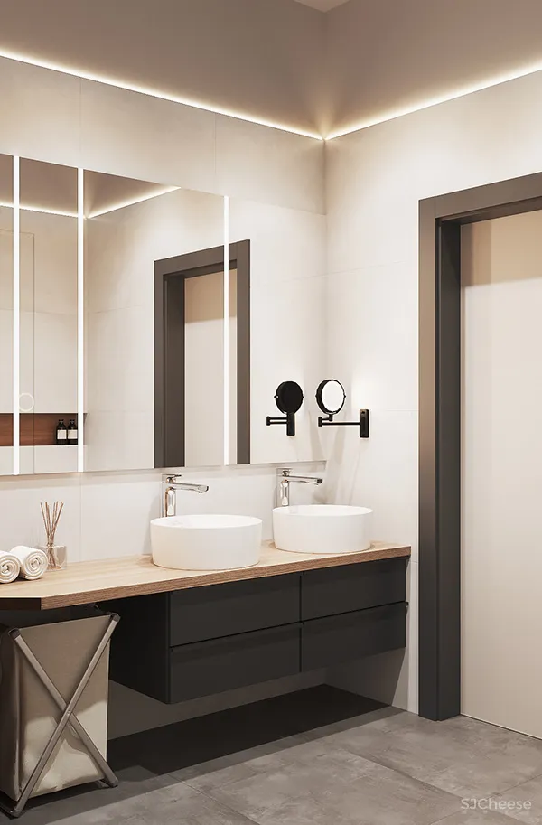 三居室复式住宅,墙这样刷清新又显格调!