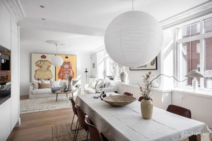 北欧混搭中国风,瑞典87㎡闺蜜同租公寓!