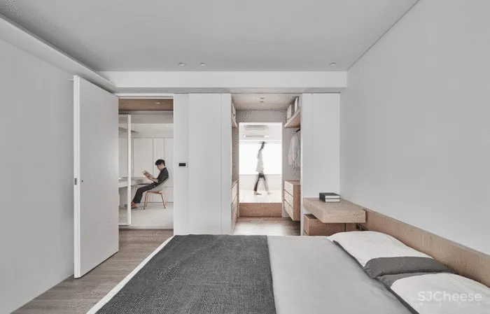 拒绝循规蹈矩,从三室改一室,这个100平米的住宅被改的十分有趣