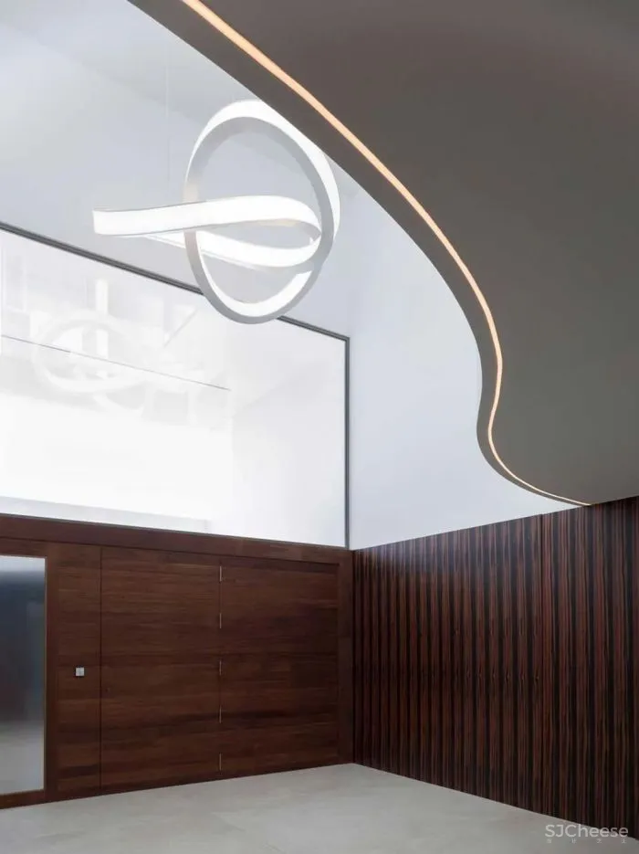 极简住宅设计，屋檐下的那抹灯带是最好的风景