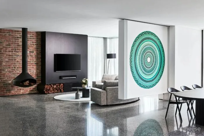 因为有了它,2000多平黑白灰的极简大宅,竟然没那么高冷了!